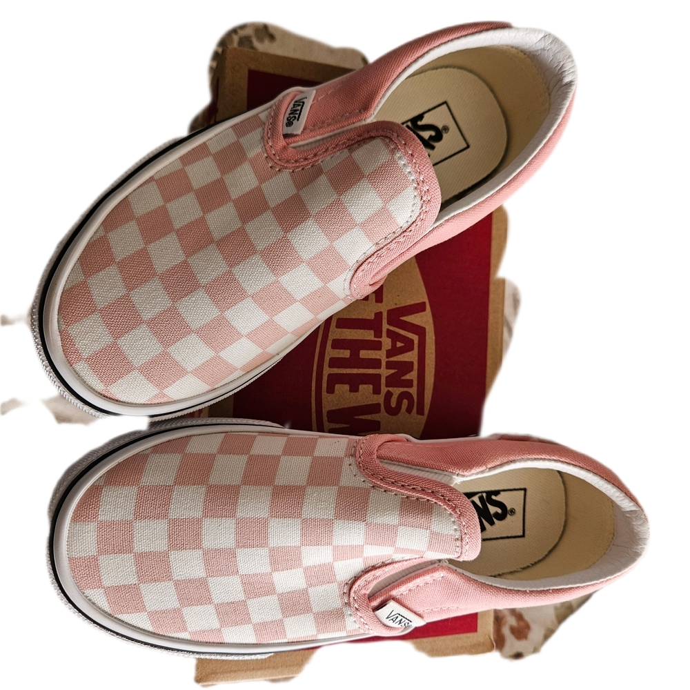 Vans Pink Slip-On Sneakers Canvas Upper